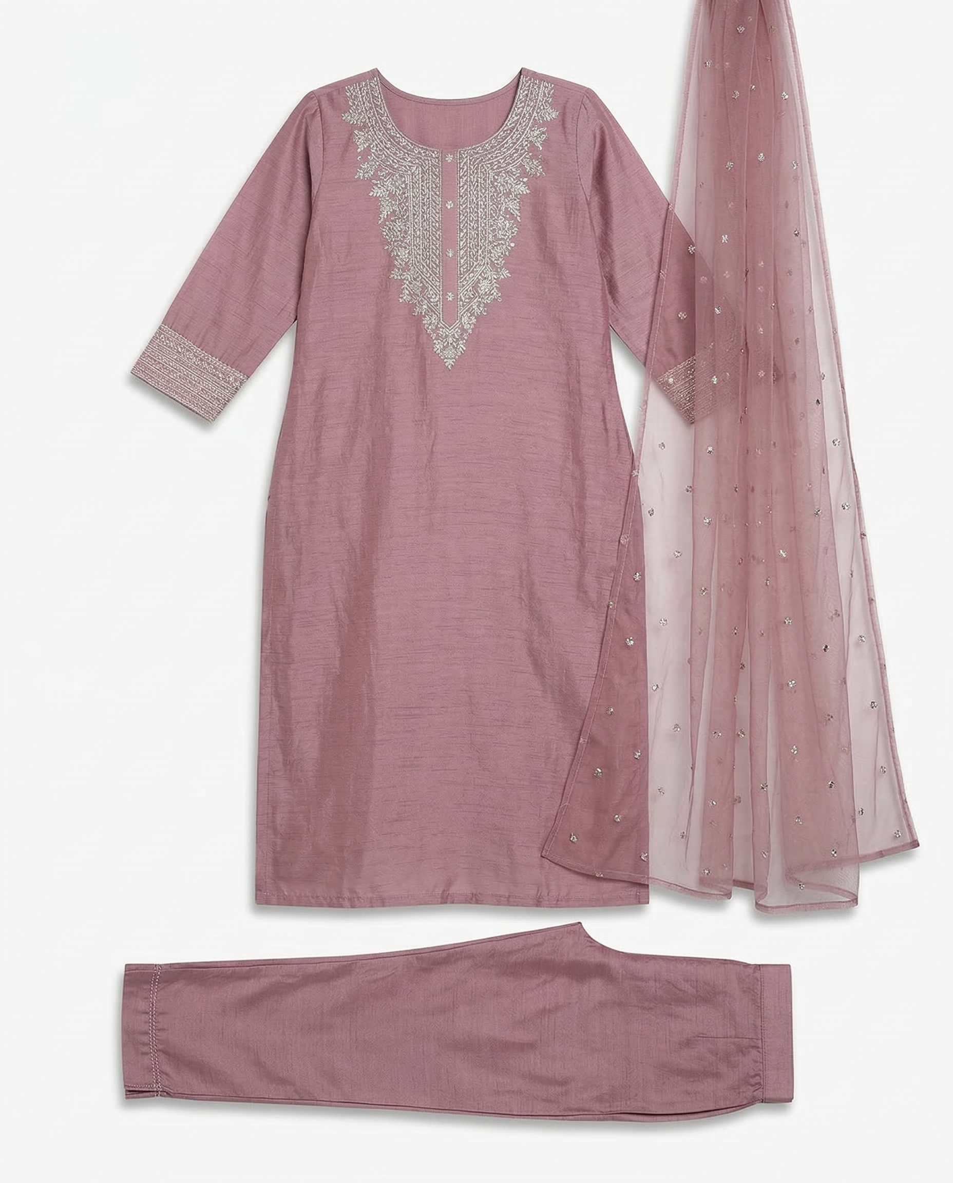 pink chanderi silk kurta pant & dupatta set – elegant ethnic party wear pink chanderi silk kurta pant & dupatta set – elegant ethnic party wear